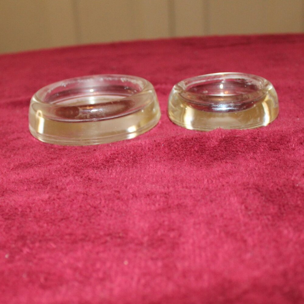 Vintage ANCHOR HOCKING Glass Furniture Coaster Floor Protectors